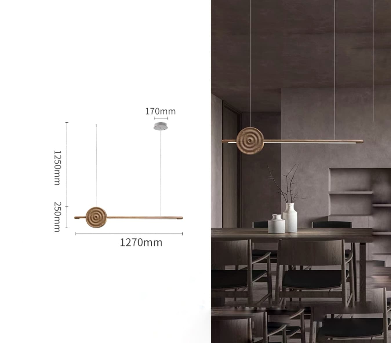 Реечная люстра TENDRIL LONG