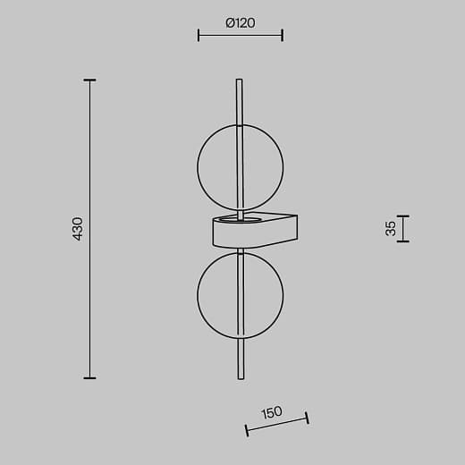 Настенный светильник (бра) Double Moon