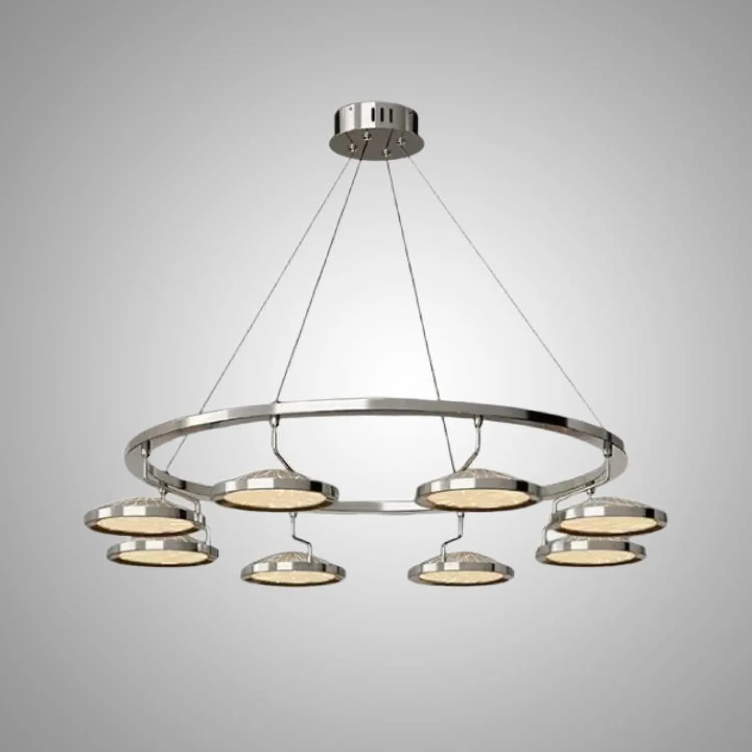 Цвет хром, одно кольцо, размер L