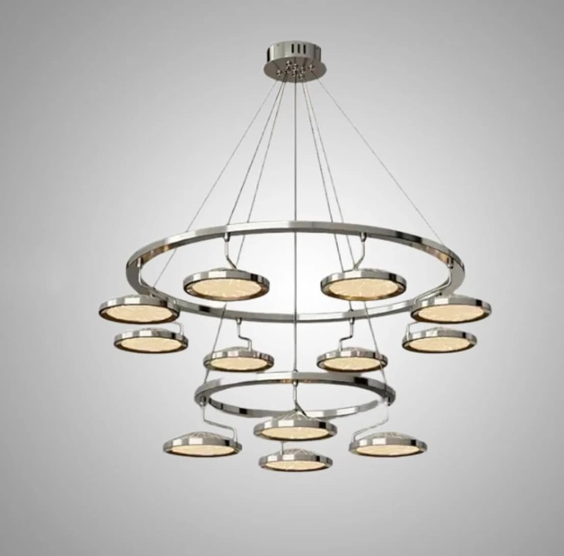 Цвет хром, два кольца, размер M+L