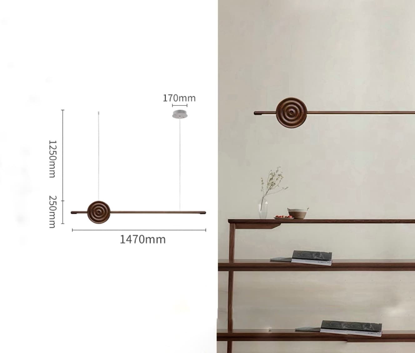 Реечная люстра TENDRIL LONG