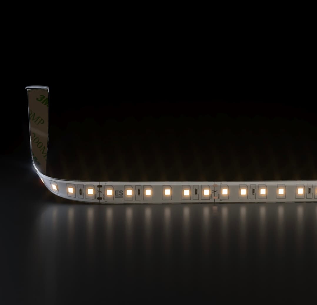 Светодиодная лента 24 В 9,6 Вт/м 120 Led/м 2835 IP65, теплый белый 3300K, 5 м