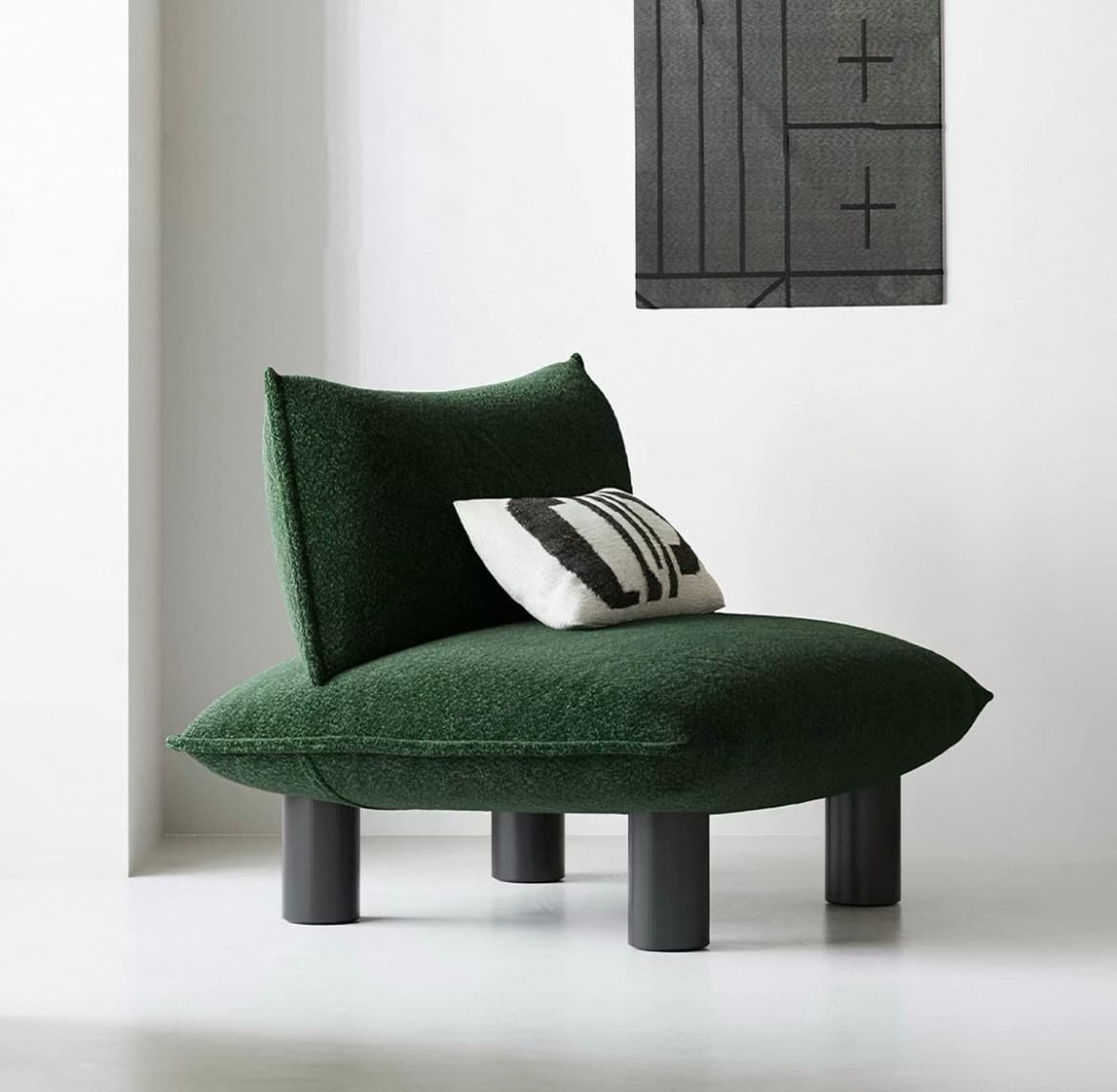 Кресло Modern Nordic Black White Living Room Lounge Accent Chair от Lampastore