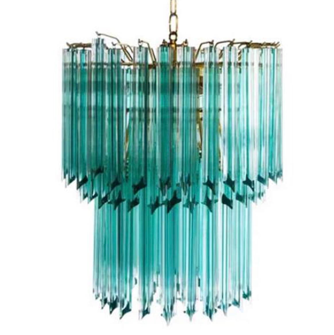 Дизайнерская люстра Blue Lagoon glass бирюзовое стекло