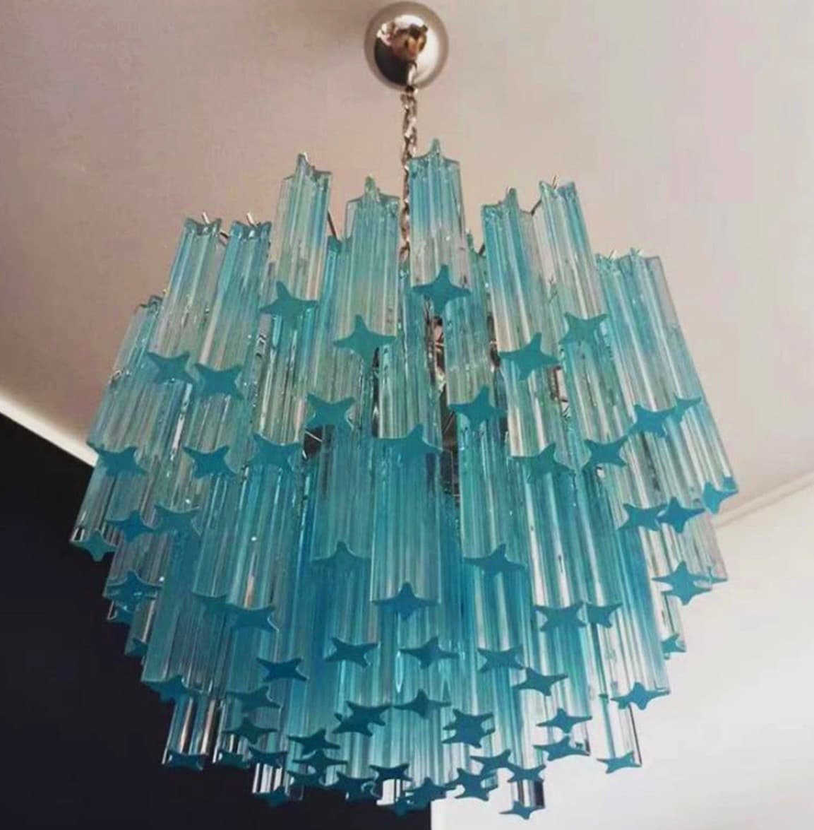 Дизайнерская люстра Blue Lagoon glass бирюзовое стекло