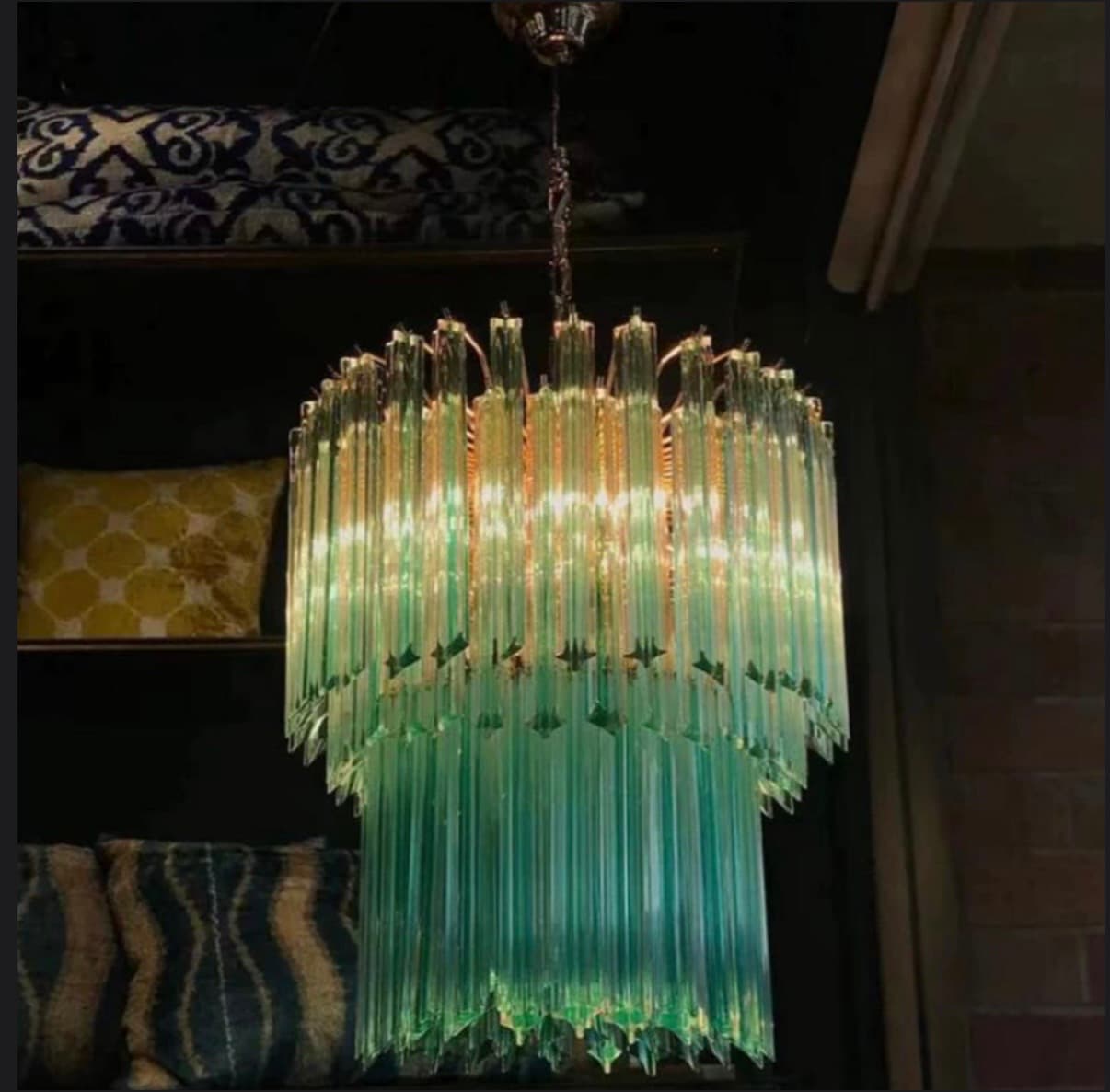 Дизайнерская люстра Blue Lagoon glass бирюзовое стекло